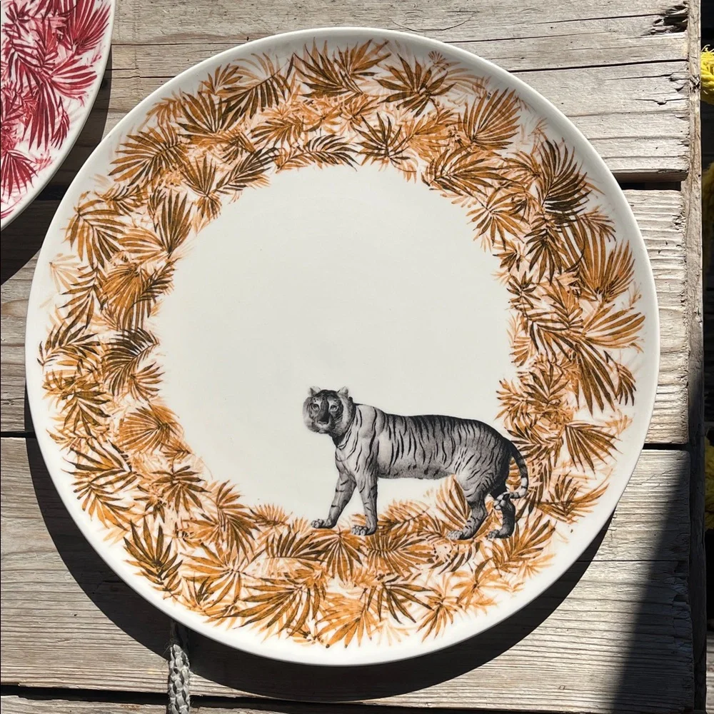 Laboratorio Paravicini “Jungle” 23cm Plates – Set of 4 Handcrafted - Picture 4 of 17
